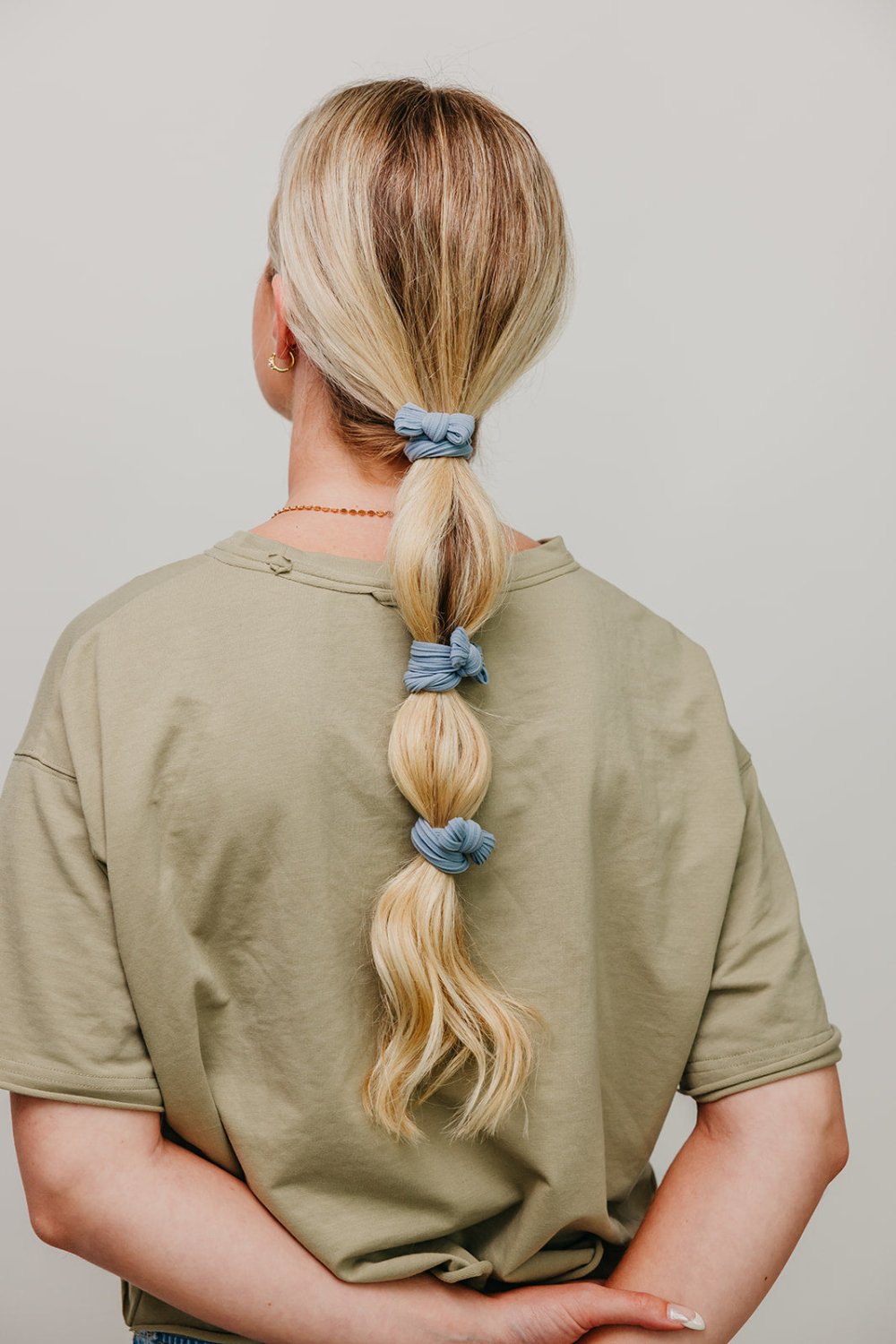 BOW SLICK BACK PONYTAILS (PACK OF 3) - Poppy & Vine