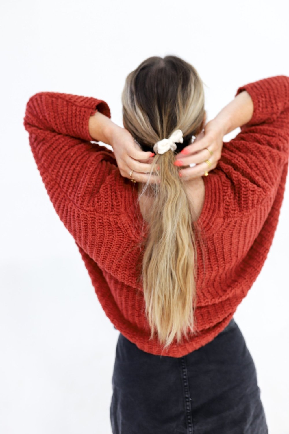 BOW SLICK BACK PONYTAILS (PACK OF 3) - Poppy & Vine