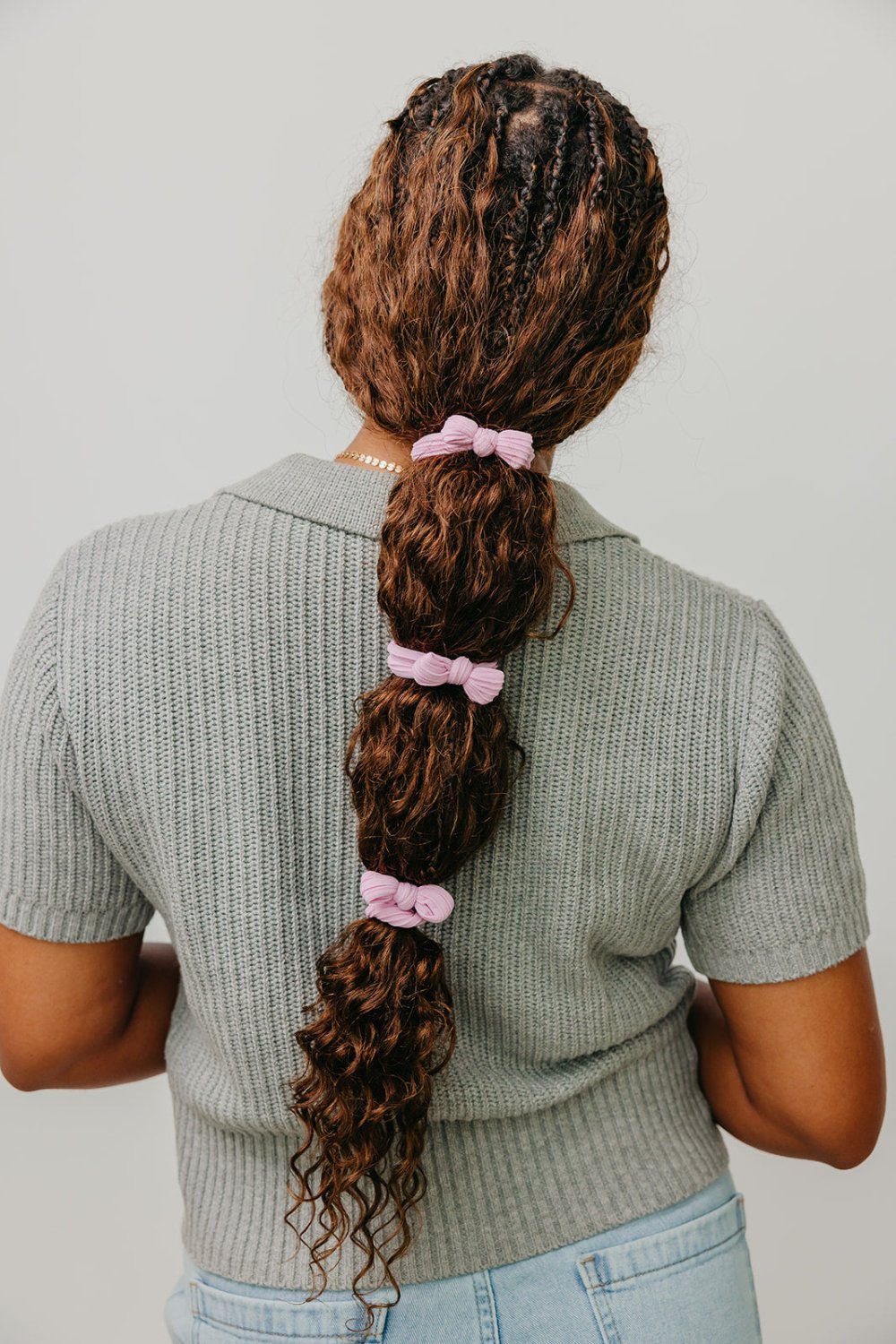 BOW SLICK BACK PONYTAILS (PACK OF 3) - Poppy & Vine