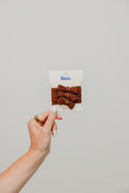 BOW SLICK BACK PONYTAILS (PACK OF 3) - Poppy & Vine