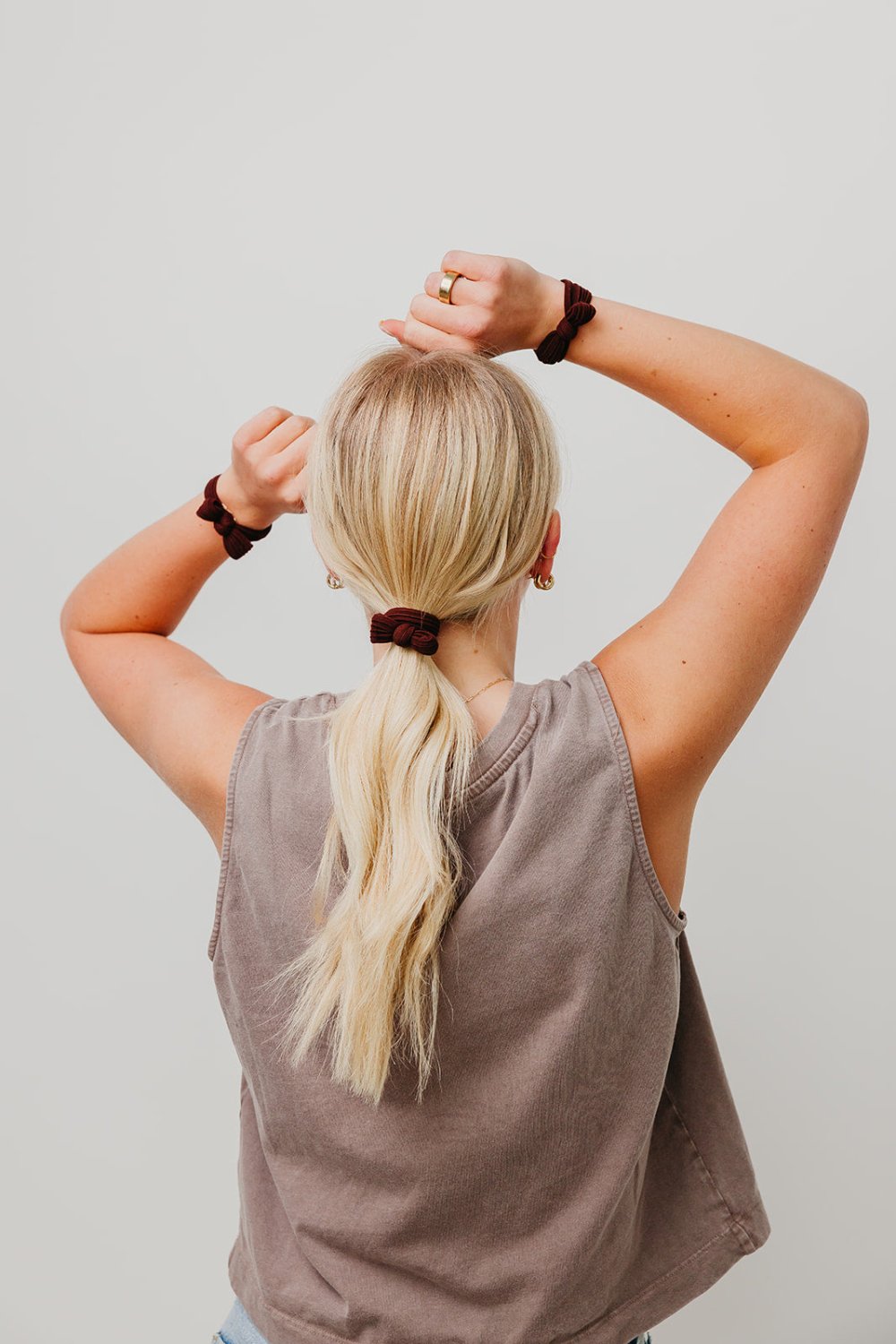 BOW SLICK BACK PONYTAILS (PACK OF 3) - Poppy & Vine