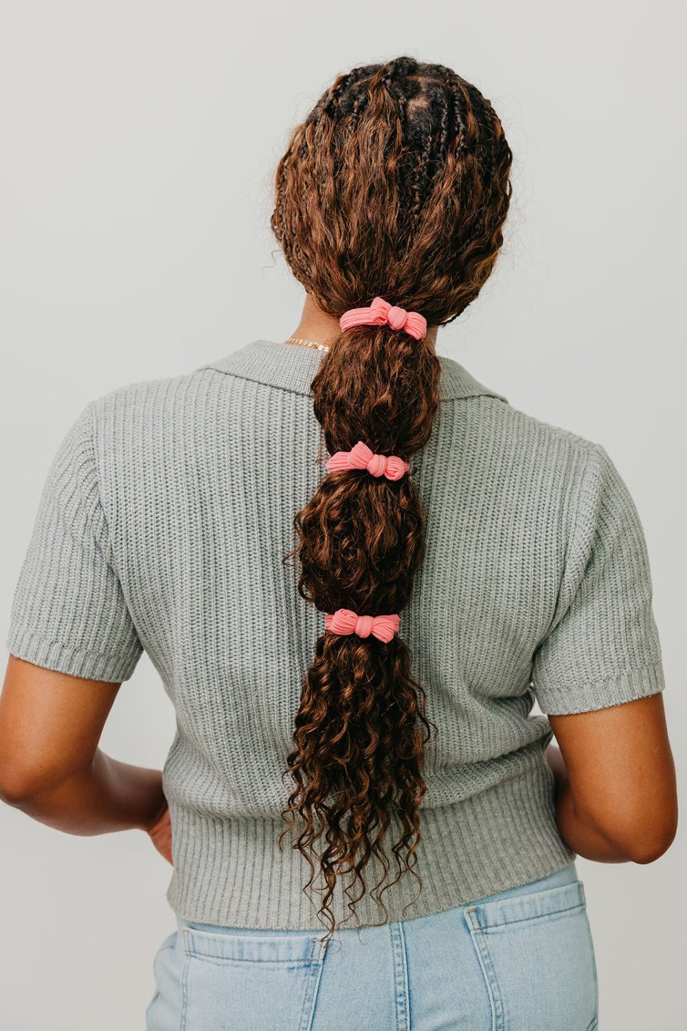 BOW SLICK BACK PONYTAILS (PACK OF 3) - Poppy & Vine