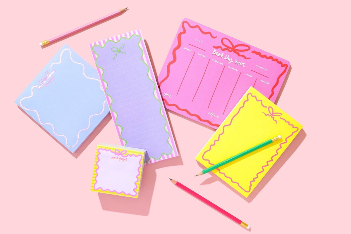 Bow Sticky Reminder Pad - Poppy & Vine