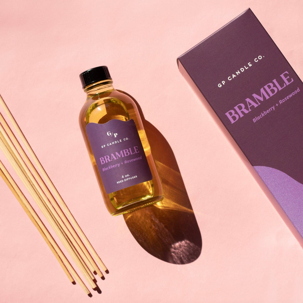 Bramble 4 oz. Hue Reed Diffuser (Blackberry + Rosewood) - Poppy & Vine