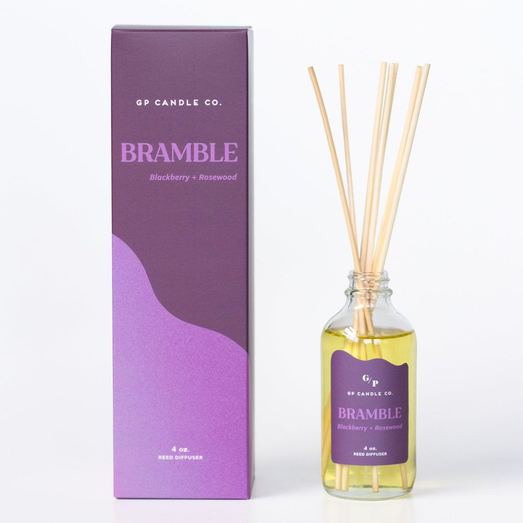Bramble 4 oz. Hue Reed Diffuser (Blackberry + Rosewood) - Poppy & Vine