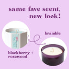 Bramble 9 oz. Hue Candle (Blackberry + Rosewood) - Poppy & Vine