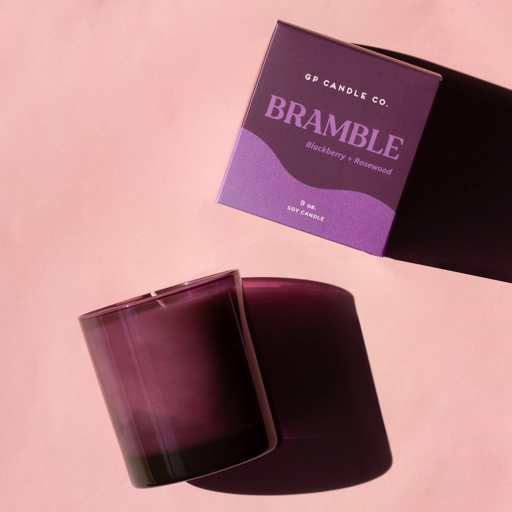 Bramble 9 oz. Hue Candle (Blackberry + Rosewood) - Poppy & Vine