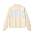 Bride Polka Dot Mock Neck Sweatshirt | Oversized Bridal Crewneck - Poppy & Vine