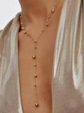 Brisse Dressy Beaded Y Lariat Necklace - Poppy & Vine