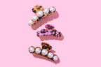 Brown Tortoise Pearl Claw Clip - Poppy & Vine