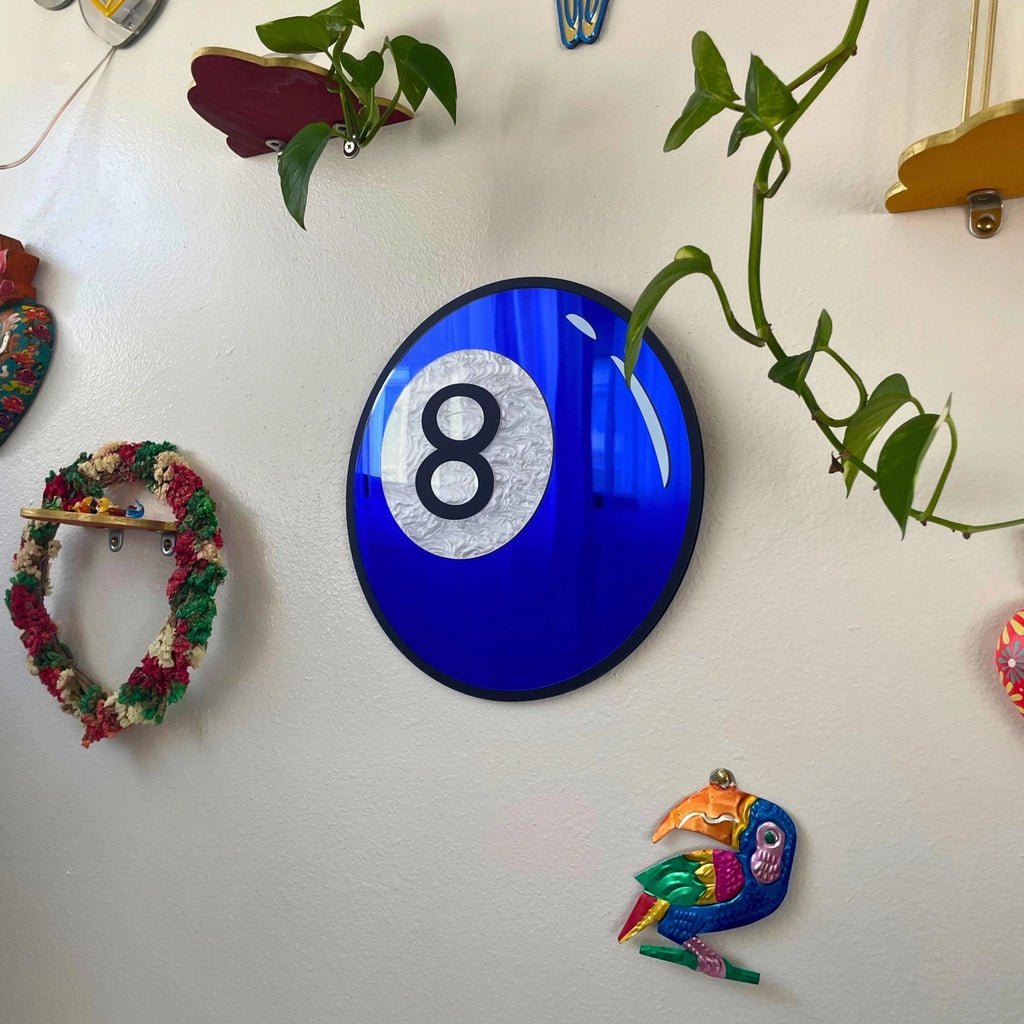 Lucky 8 Ball Acrylic Wall Mirror