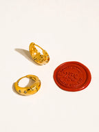 Solira 18K Gold Non-Tarnish Star Hoop Earring