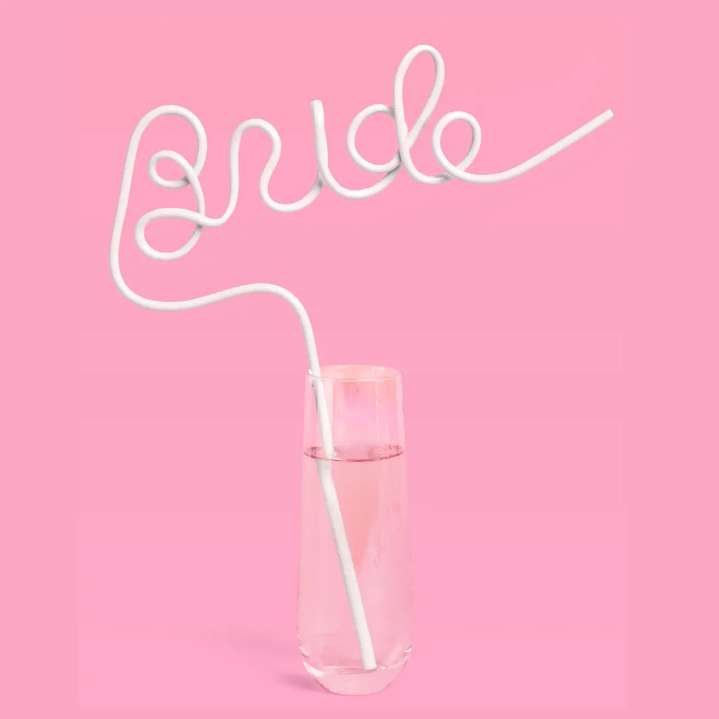 XL Glitter Bride Straw | Bachelorette Party