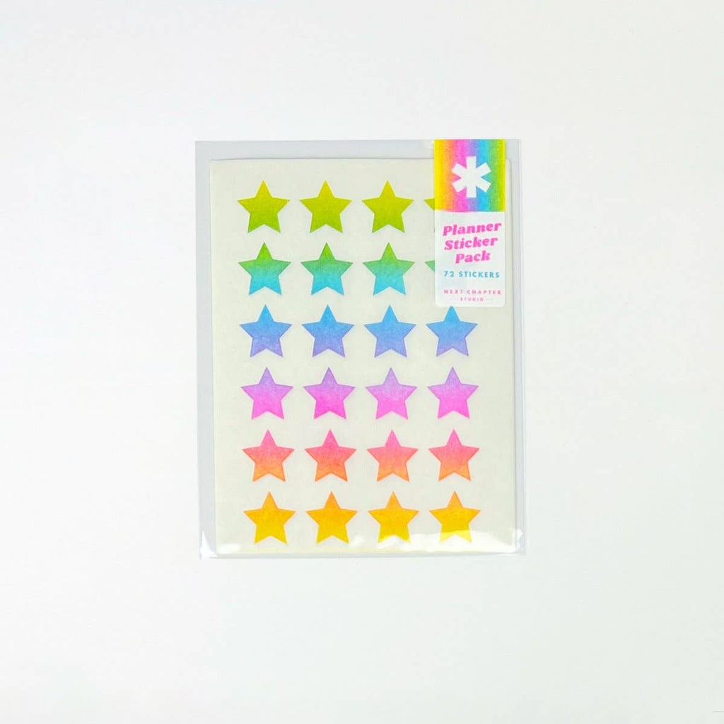 Rainbow Shapes Sticker Pack - Stars