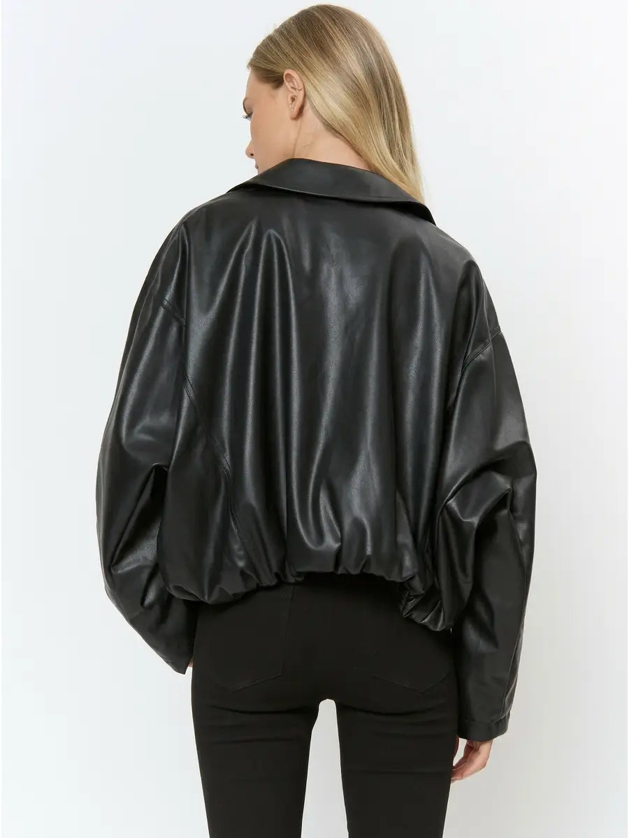 After Hours Faux Leather Bubble Jacket | VIP Pre-Order