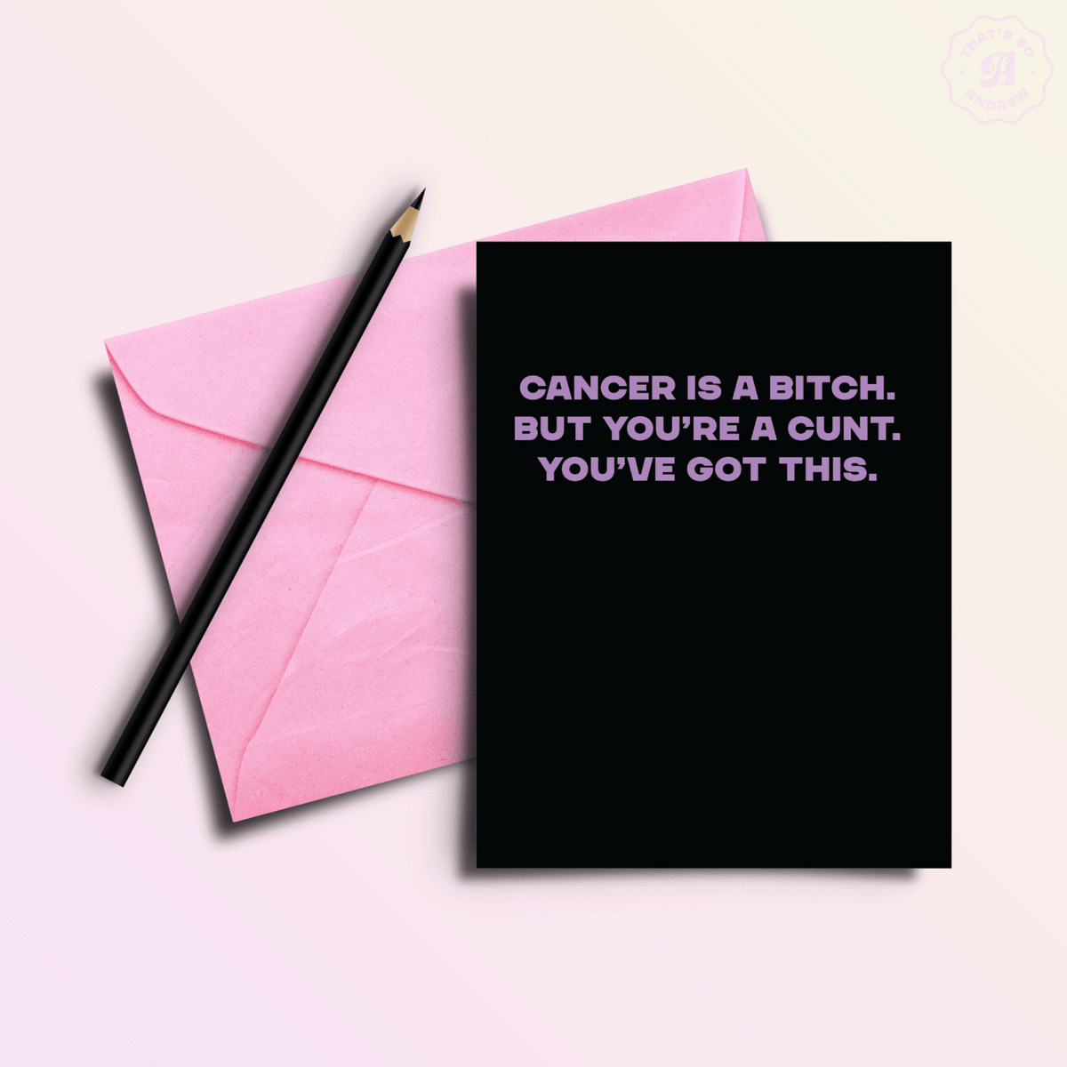 Cancer is a Bitch | Sassy Grief Greeting Card - Poppy & Vine