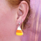 Candy Corn Charm Earring - Poppy & Vine