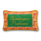 Champagne Problems Needlepoint Pillow - Poppy & Vine