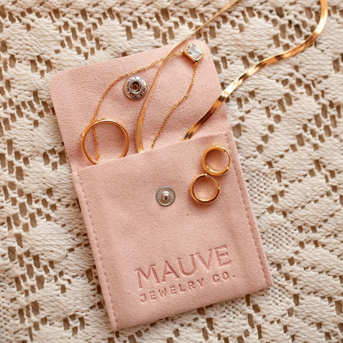 Charli Diamond & Gold Polka Dot Hoops - Poppy & Vine