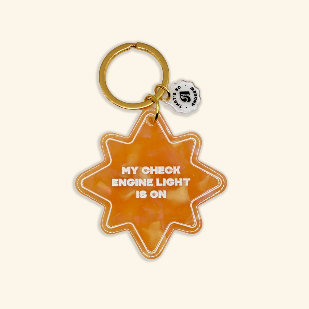 Check Engine Light is On | Motel Style Keychain - Poppy & Vine