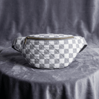 Checkered Belt Bag Fanny Pack Y2K Gen Z Aesthetic win 4 Colors [Violet, Pink, Green, Gray] 9.5" x 6" - Poppy & Vine