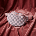 Checkered Belt Bag Fanny Pack Y2K Gen Z Aesthetic win 4 Colors [Violet, Pink, Green, Gray] 9.5" x 6" - Poppy & Vine