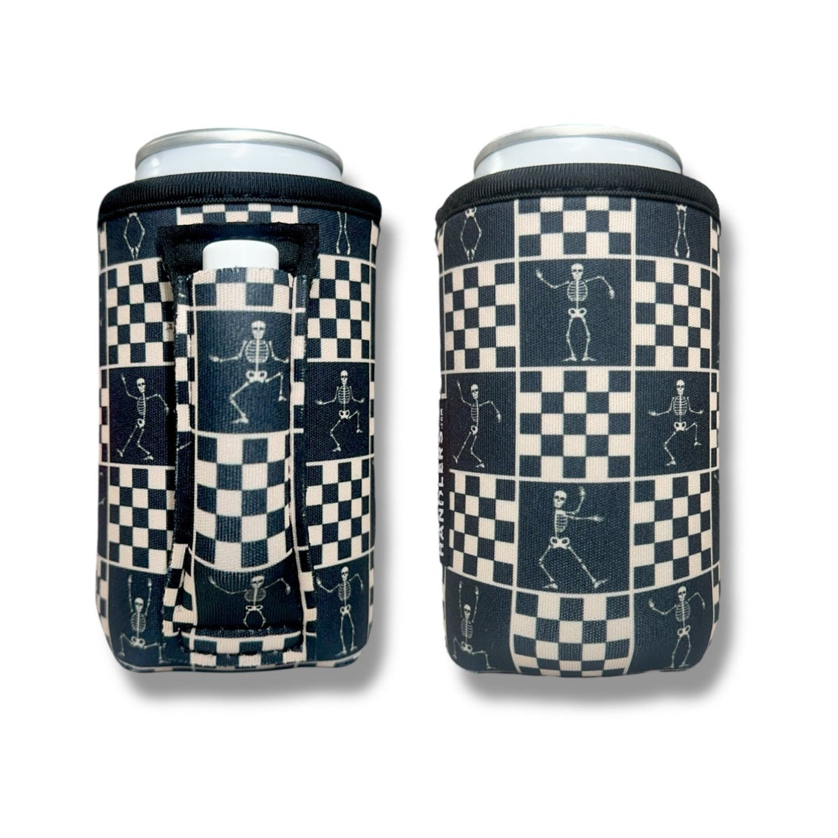 Checkered Skeletons 12oz Regular Can Handler™ - Poppy & Vine