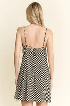CHECKERED SLEEVELESS DRESS - Poppy & Vine