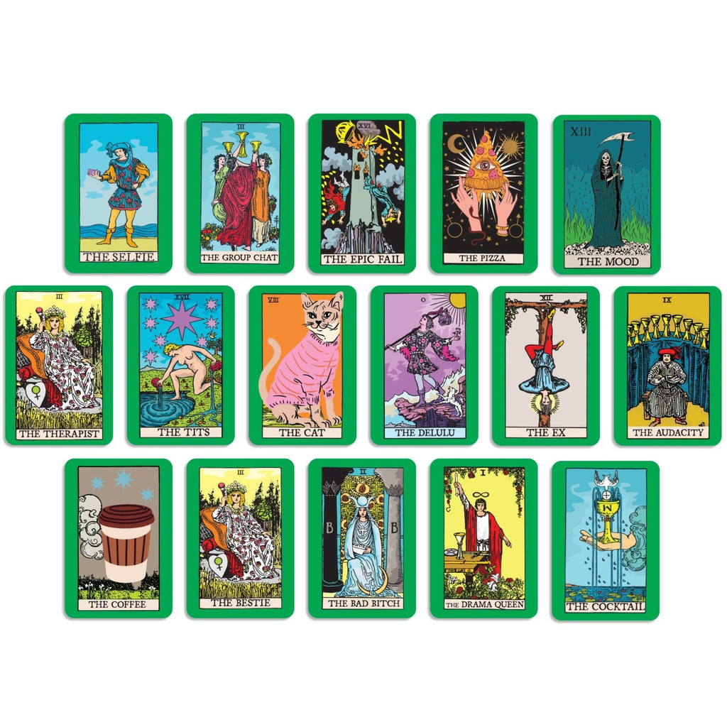 Cheeky Tarot-Inspired Oracle Deck, 16 Cards - Poppy & Vine