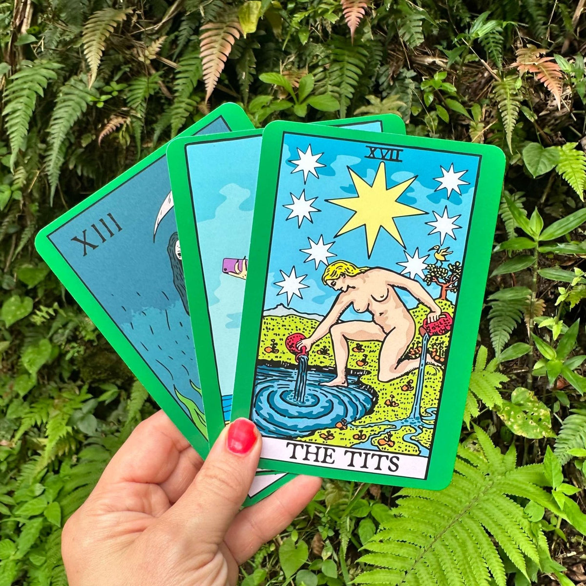 Cheeky Tarot-Inspired Oracle Deck, 16 Cards - Poppy & Vine