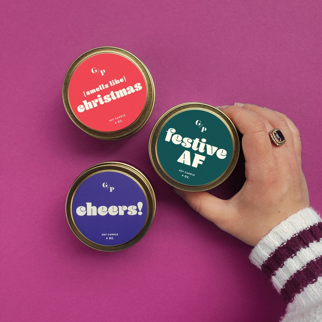 Cheers! 4 oz. Just Because Candle Tin - Poppy & Vine