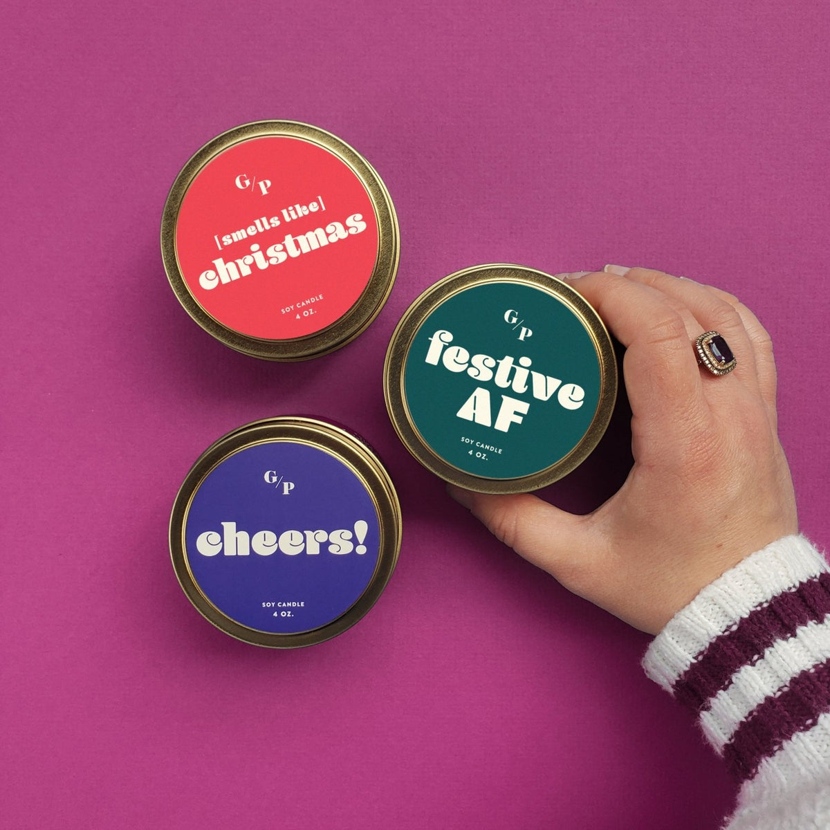Cheers! 4 oz. Just Because Candle Tin - Poppy & Vine