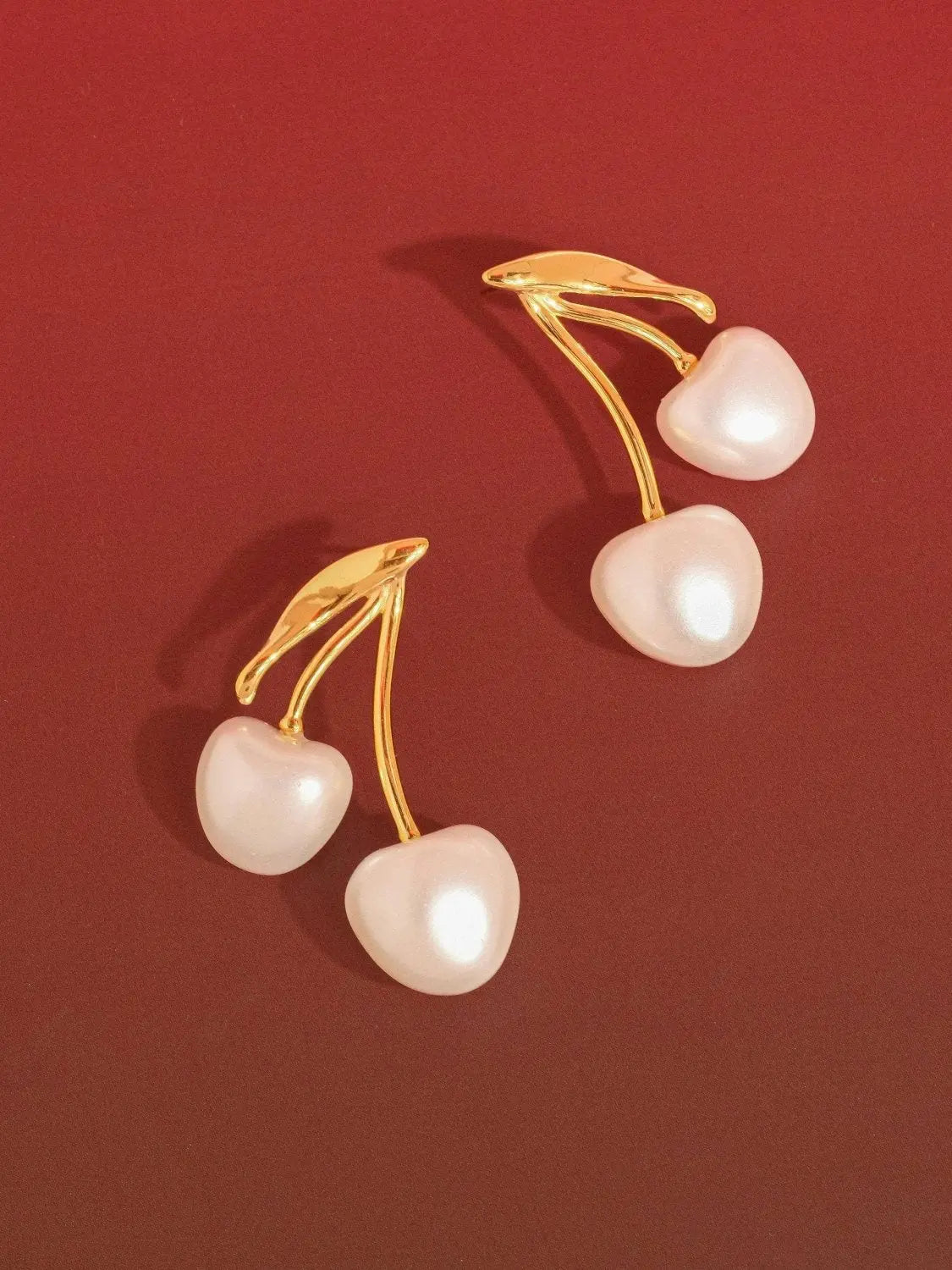 Chérie Large Pearl Cherry Earrings - Poppy & Vine