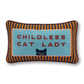 Childless Cat Lady Needlepoint Pillow - Poppy & Vine