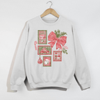 Christmas Bow & Holiday Stamps Crewneck Sweatshirt - Poppy & Vine