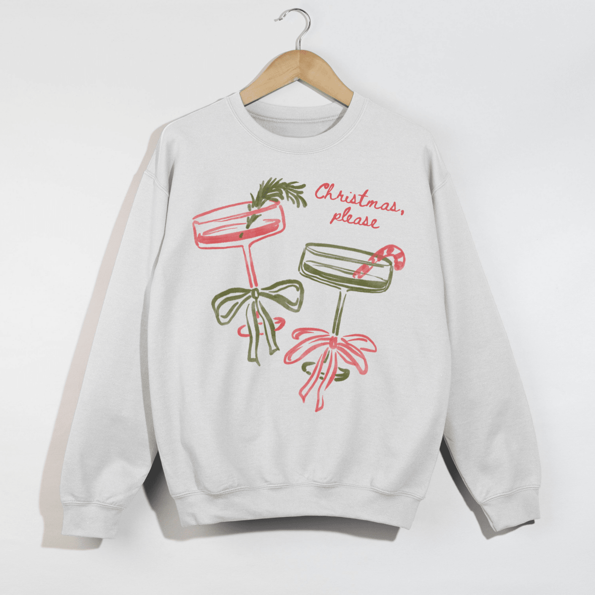 Christmas, Please Holiday Sweatshirt - Poppy & Vine
