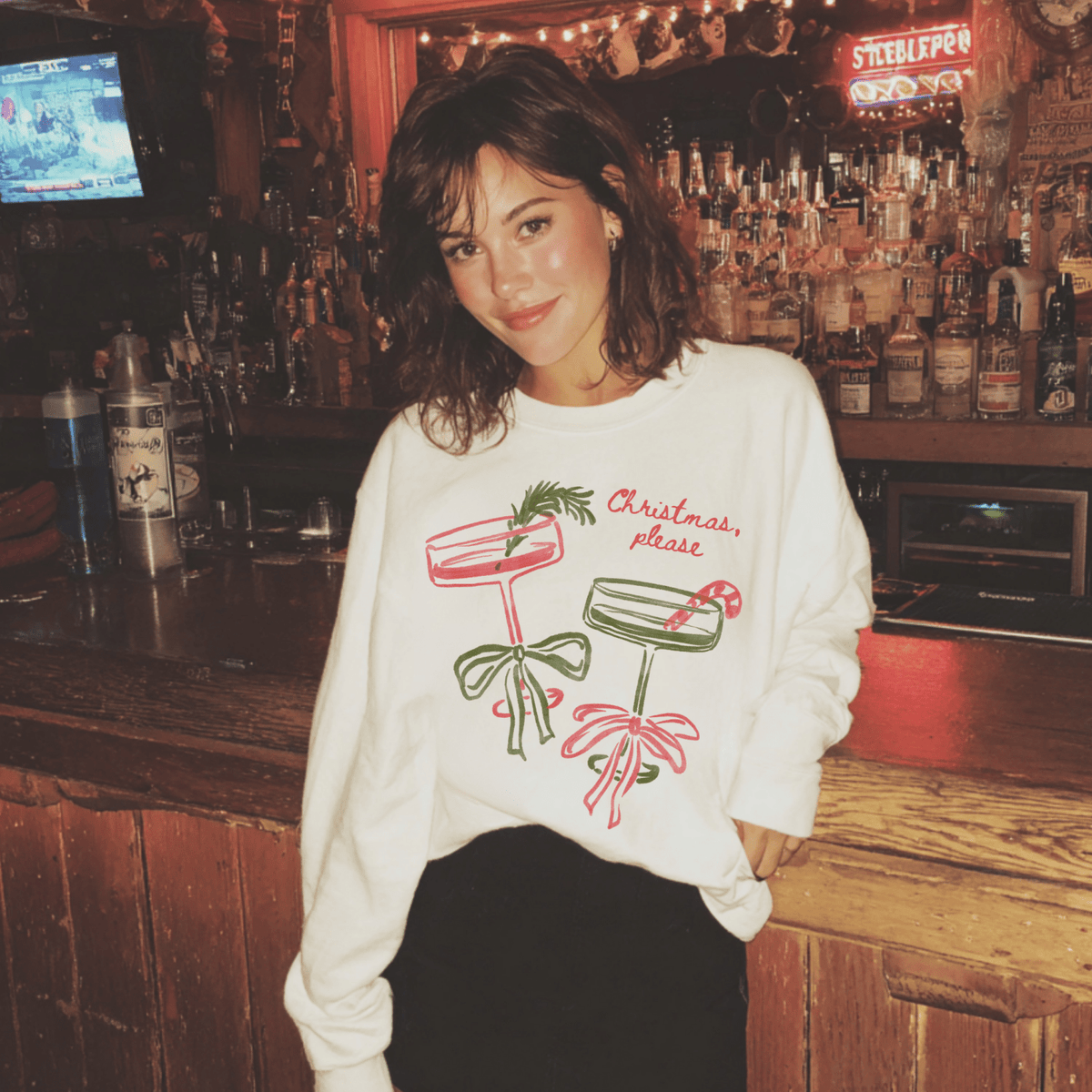 Christmas, Please Holiday Sweatshirt - Poppy & Vine