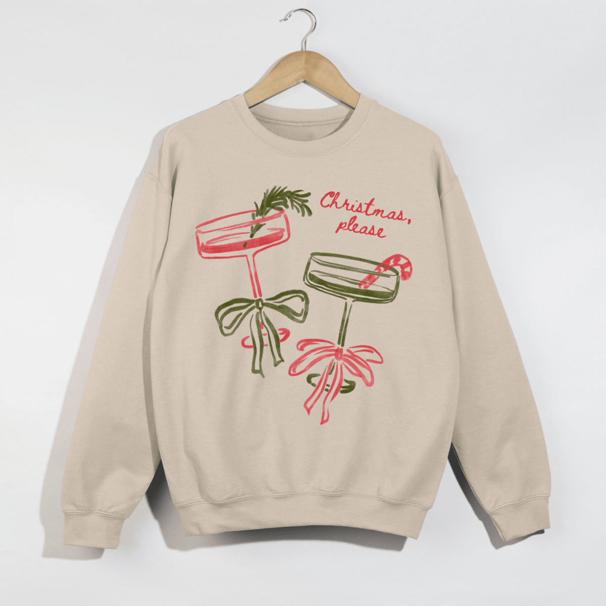 Christmas, Please Holiday Sweatshirt - Poppy & Vine