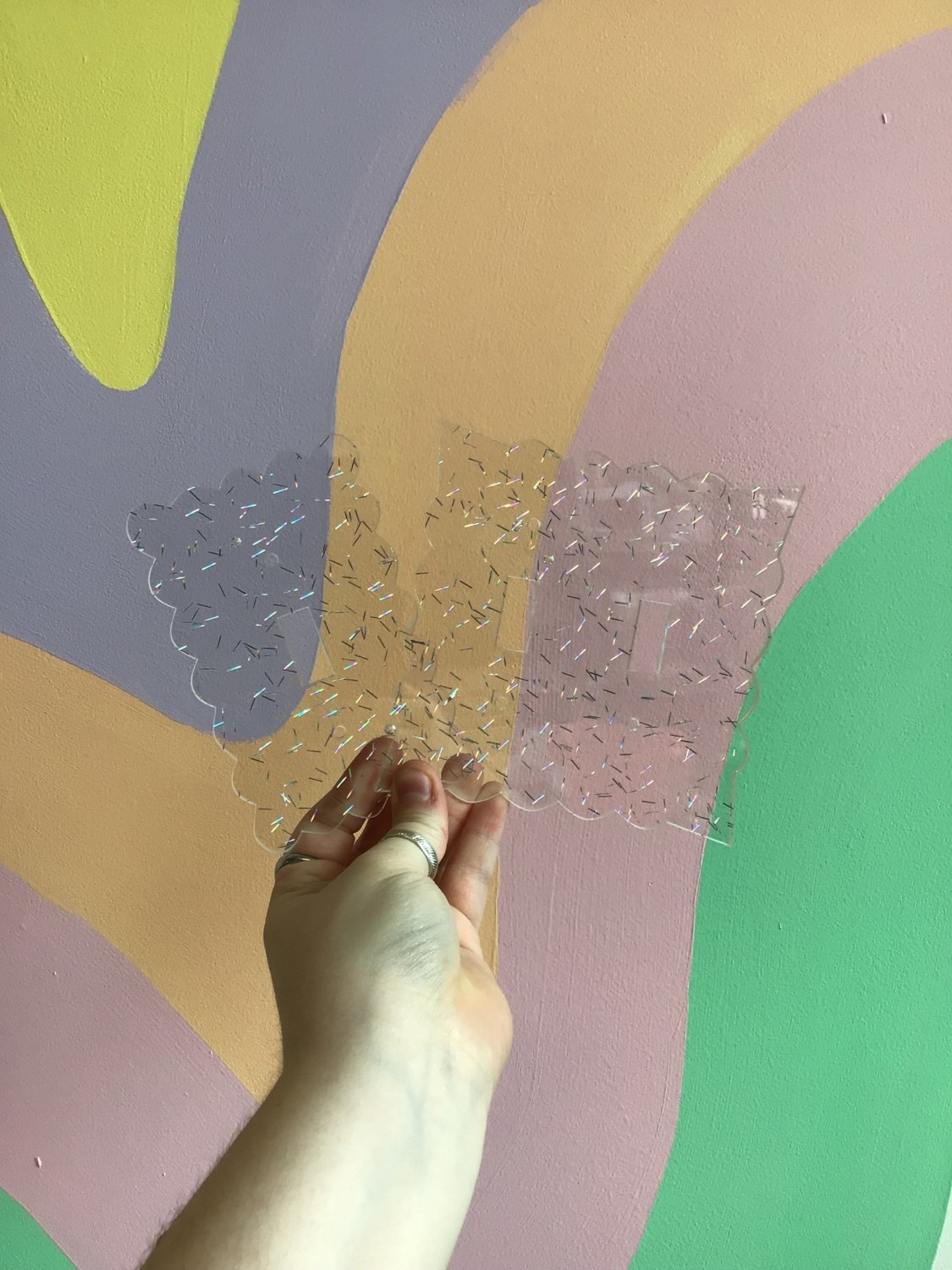 Clear Holographic Confetti Outlet Covers - Poppy & Vine