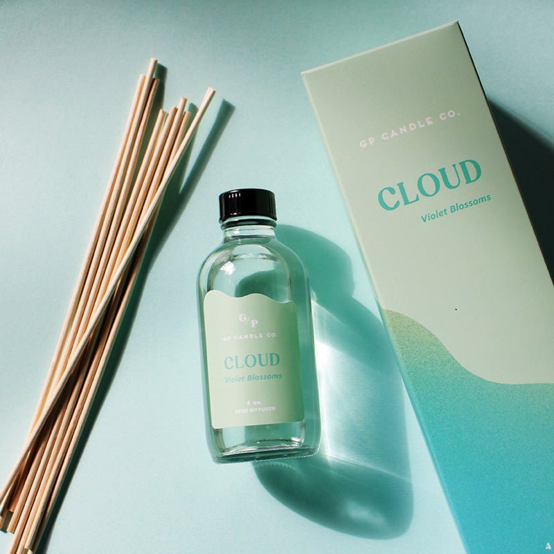 Cloud 4 oz. Hue Reed Diffuser (Violet Blossoms) - Poppy & Vine