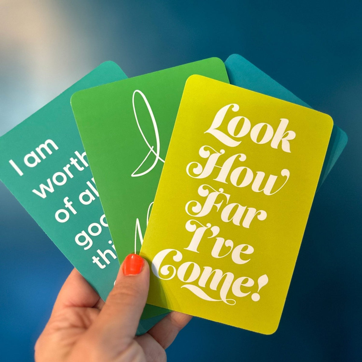 Colorful Affirmation Cards, Deck of 16 - Poppy & Vine