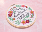 Come Back With a Warrant Embroidery Kit - Beginner Friendly - Poppy & Vine