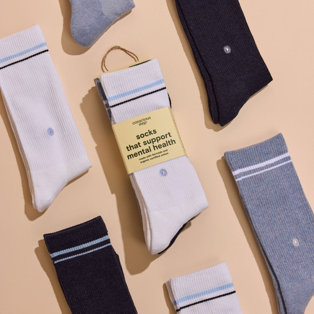 Comfort Crew Socks that Support Mental Health - Poppy & Vine
