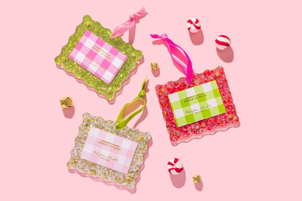 Confetti Frame Ornaments - Poppy & Vine