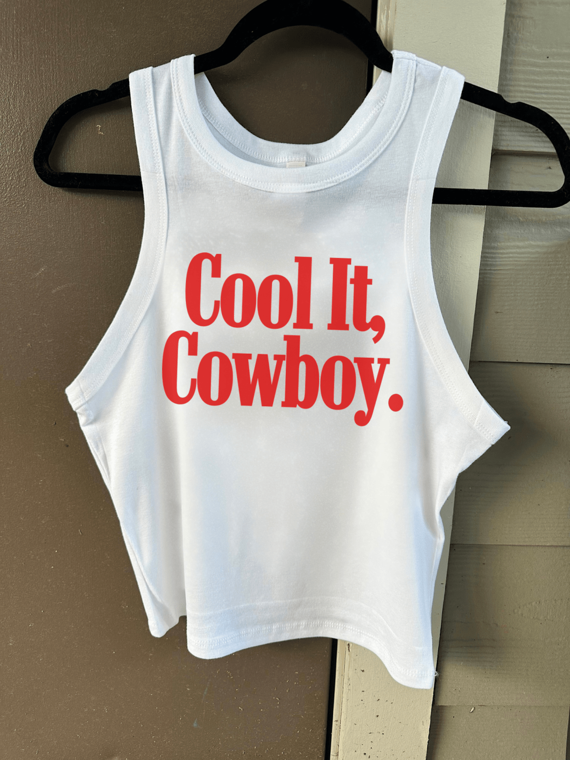 Cool It, Cowboy Cropped Tank - Poppy & Vine