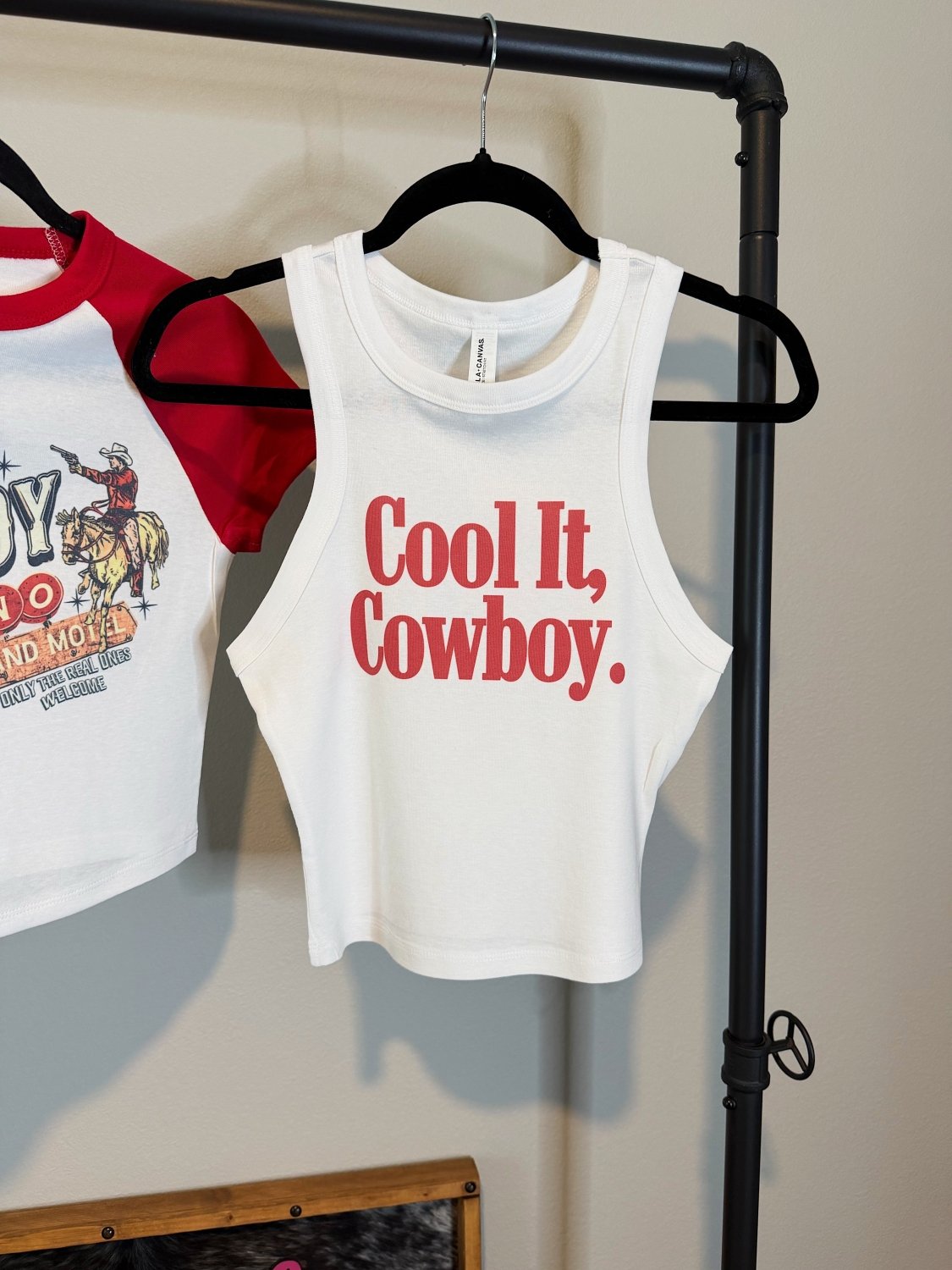Cool It, Cowboy Cropped Tank - Poppy & Vine