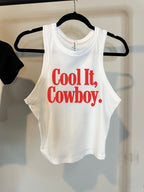 Cool It, Cowboy Cropped Tank - Poppy & Vine