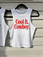 Cool It, Cowboy Cropped Tank - Poppy & Vine