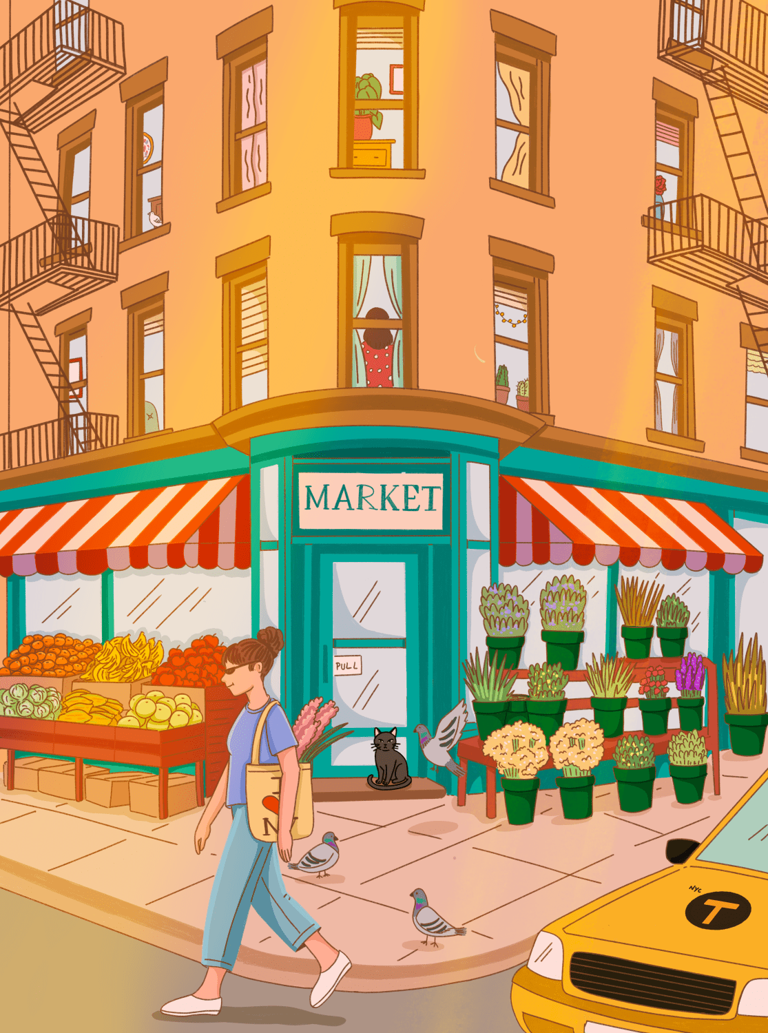 Corner Market (500 Piece) - Poppy & Vine