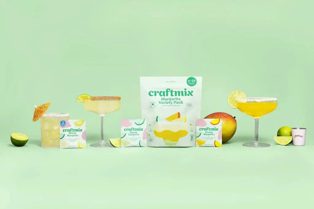 Craftmix Margarita Variety Pack Cocktail/Mocktail Mixers - 12 Serving Multipack - Poppy & Vine